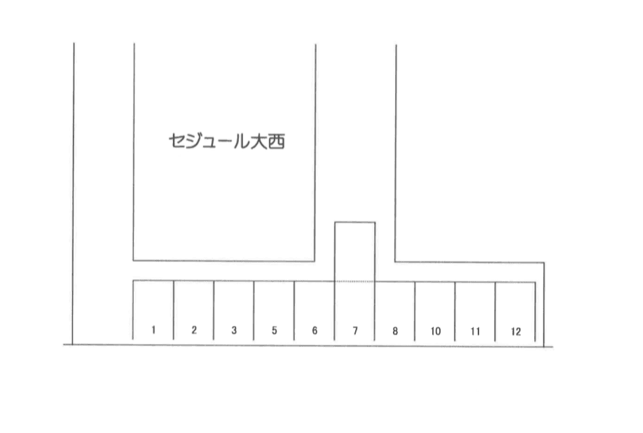 セジュール大西の駐車配置図