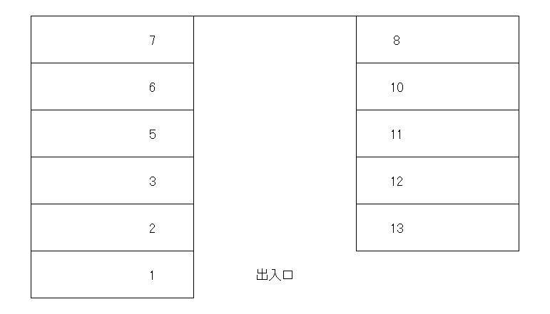 安富ガレージの駐車配置図