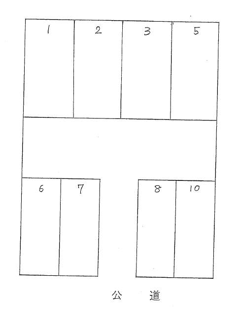 森の里加藤パーキングの駐車配置図
