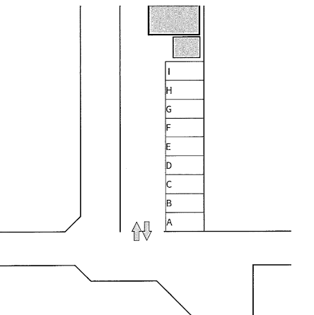 貴船ガレージの駐車配置図