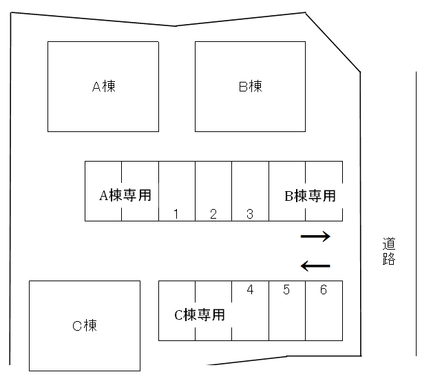 薄場1丁目浦上駐車場の駐車配置図