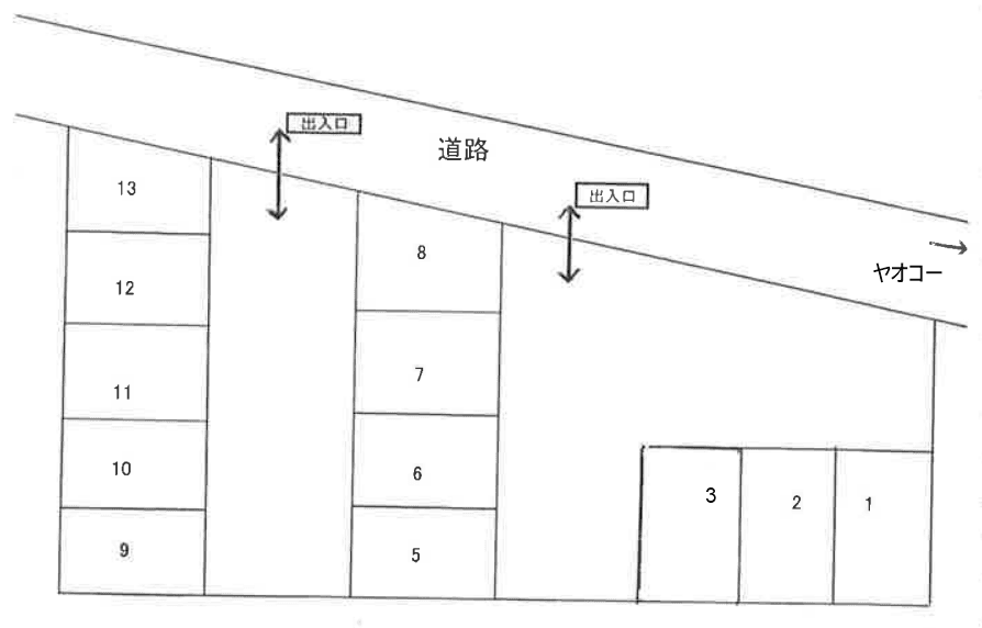 加治Ｐの駐車配置図