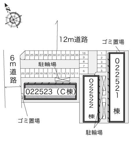 ドミール細江Ｎ参番館(22523)の駐車配置図