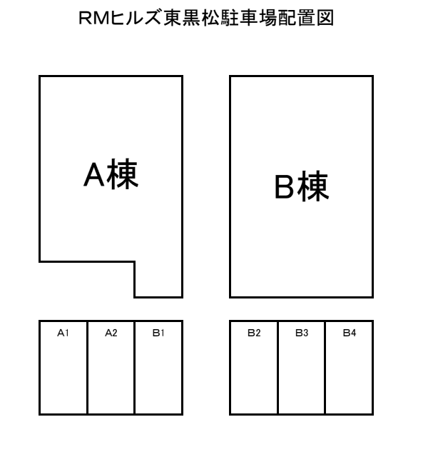 RMヒルズ東黒松の駐車配置図