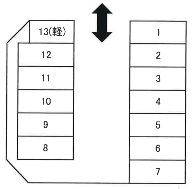 たきのね橋本Ｐの駐車配置図