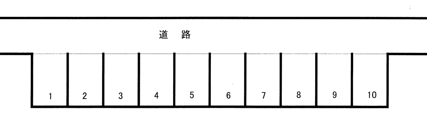赤島町中野駐車場の駐車配置図