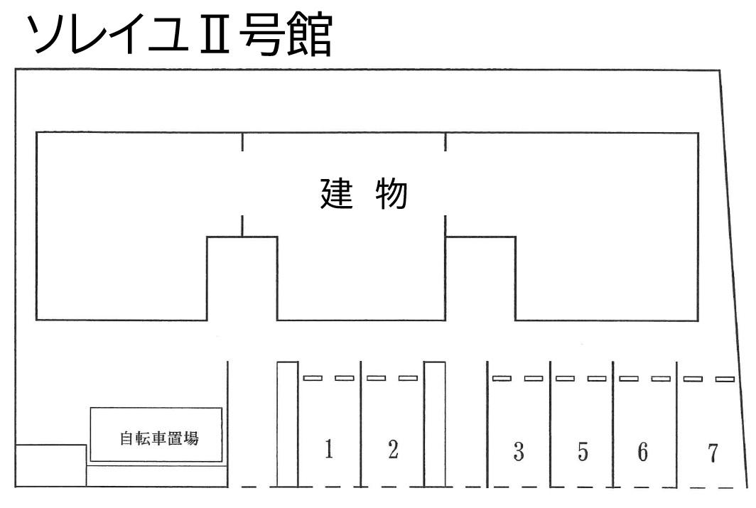 ソレイユⅡ号館の駐車配置図