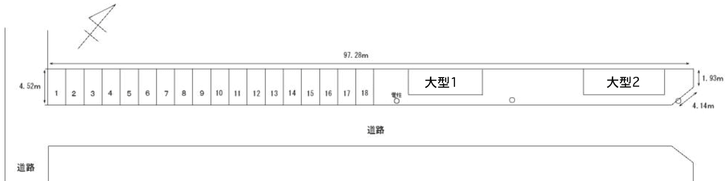 FK福崎1丁目駐車場の駐車配置図
