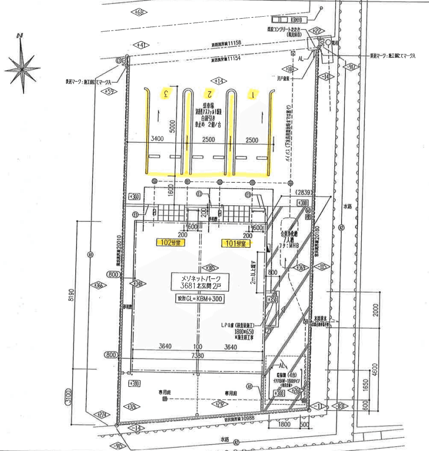 Ｐｒｉｍｅ ｓｔｏｎｅの駐車配置図