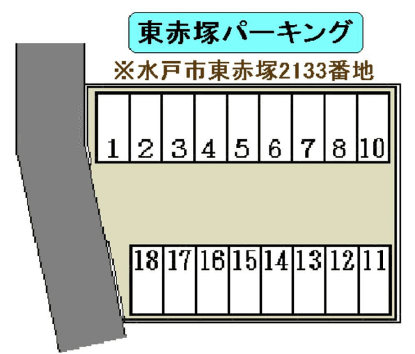 東赤塚パーキングの駐車配置図