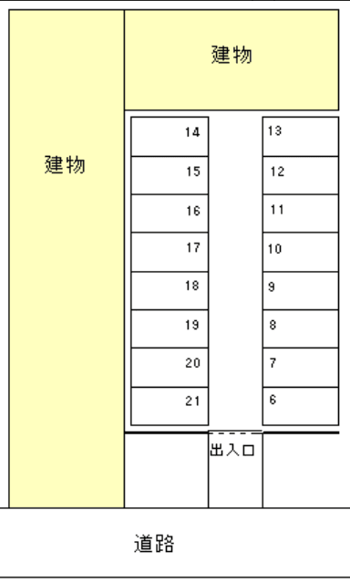 伊藤駐車場（大森東４）の駐車配置図