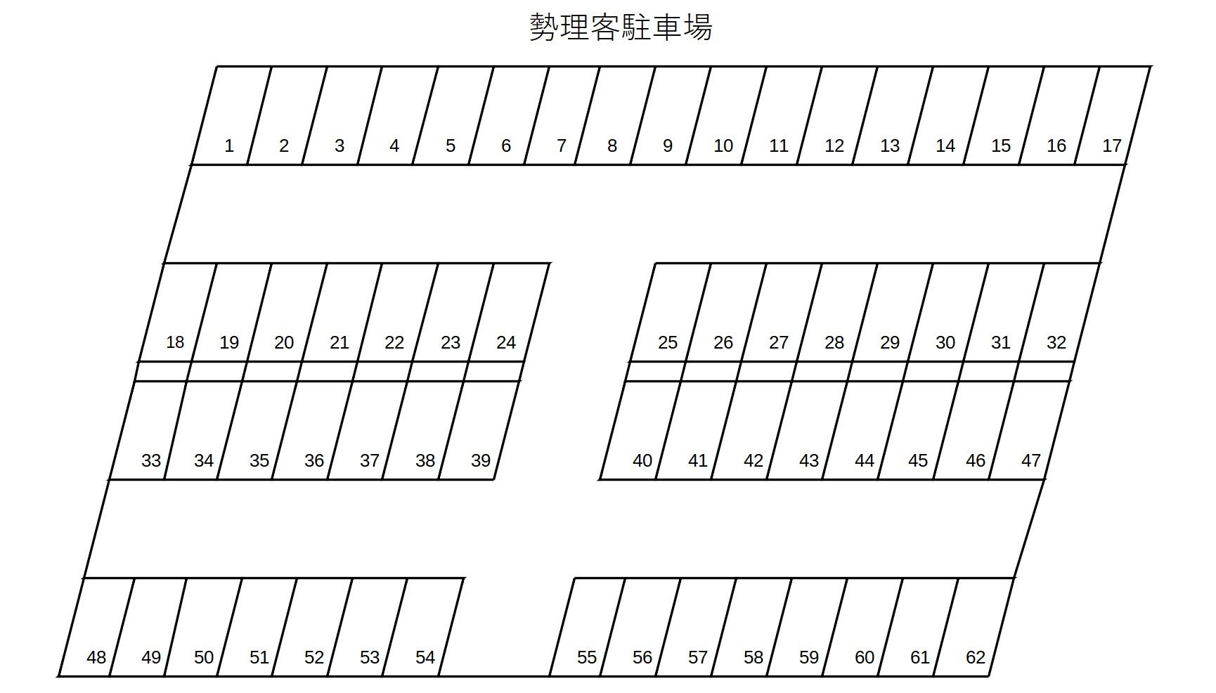 勢理客駐車場の駐車配置図