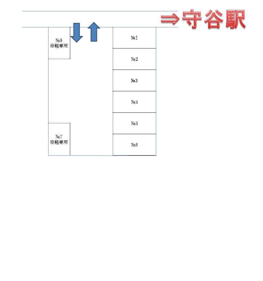 中央黒田パーキングの駐車配置図