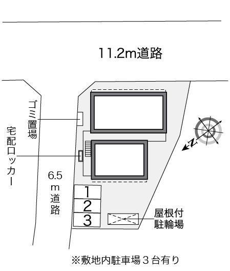 杉山Ⅱ(35014)の駐車配置図