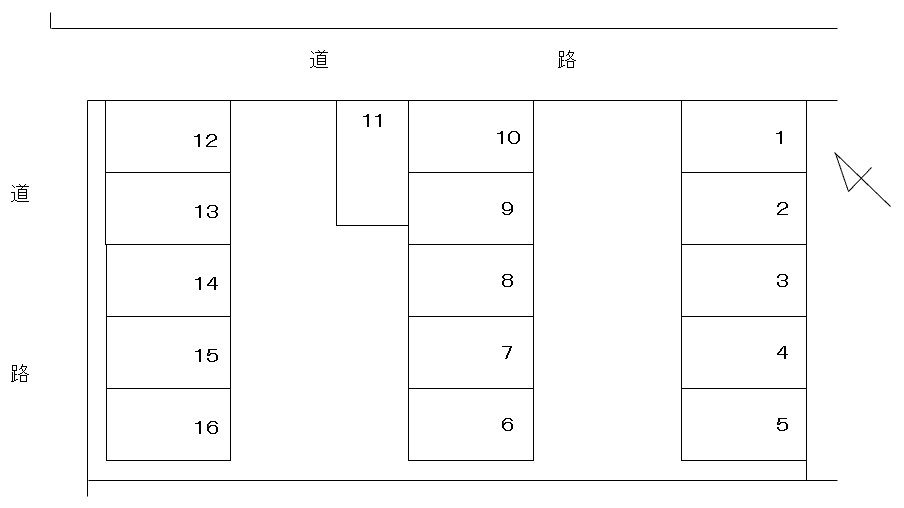 花陽2丁目駐車場の駐車配置図