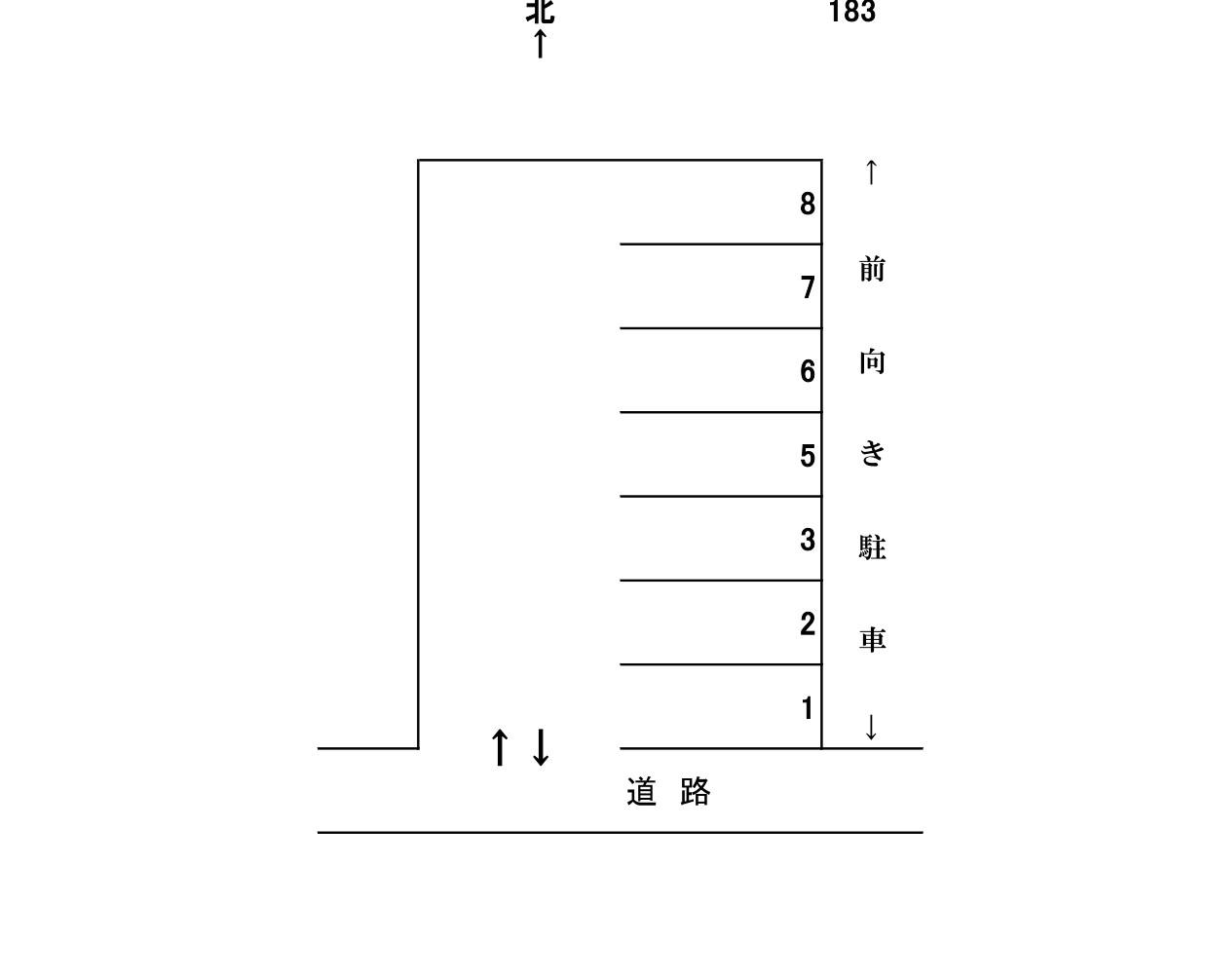 岩倉－183の駐車配置図