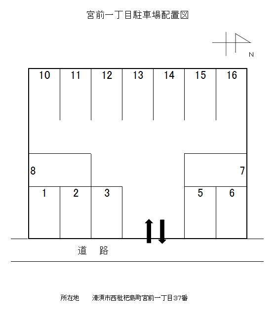 宮前一丁目駐車場の駐車配置図