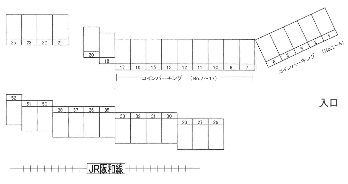 和泉鳥取駅前パーキングの駐車配置図