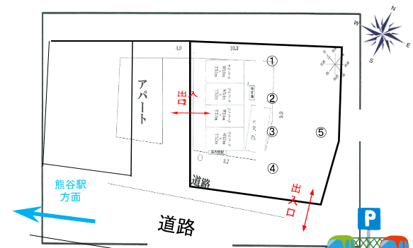 すえひろパーク曙町2丁目の駐車配置図