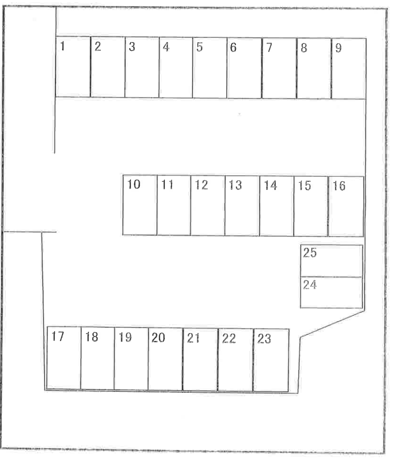 ＫＦ－Ｐａｒｋ香枦園の駐車配置図