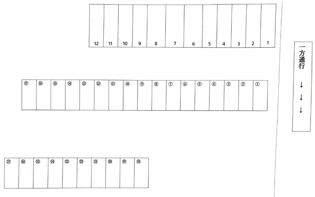 月極本町駐車場の駐車配置図
