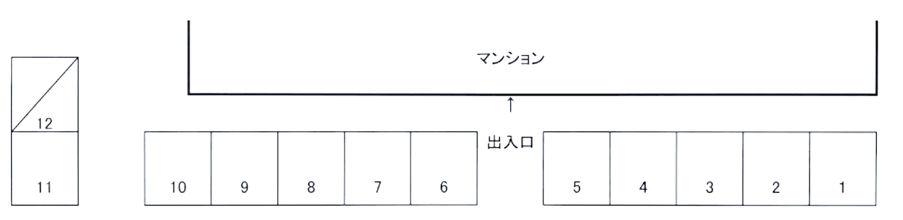 モアグレース竹ノ塚の駐車配置図