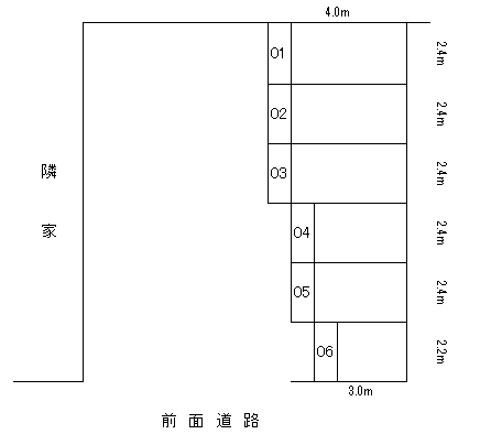 Ｍパーク田上11の駐車配置図