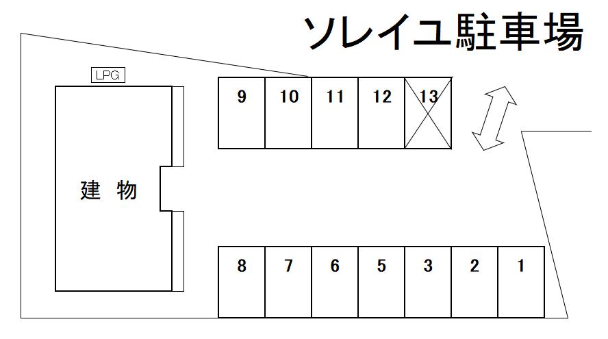 ソレイユ駐車場の駐車配置図