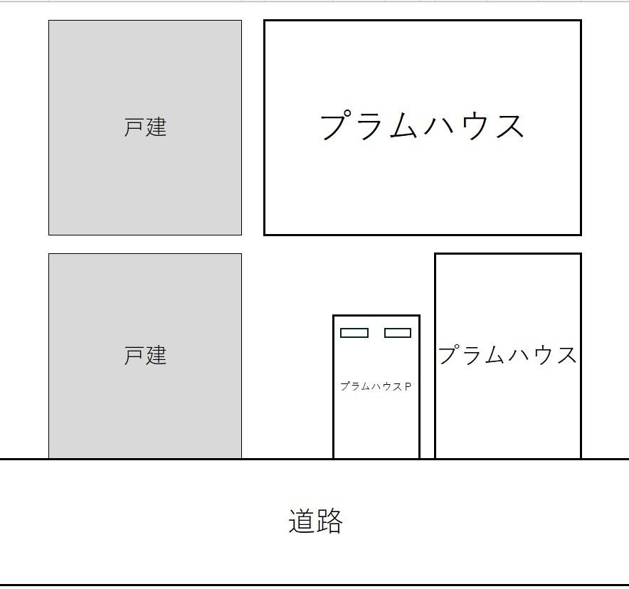 プラムハウスＰの駐車配置図