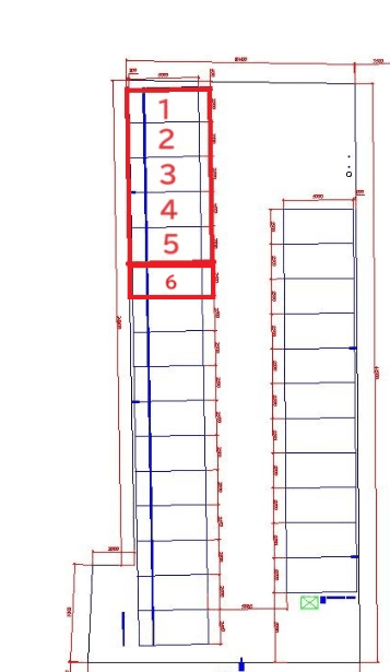 梅郷駅前の駐車配置図