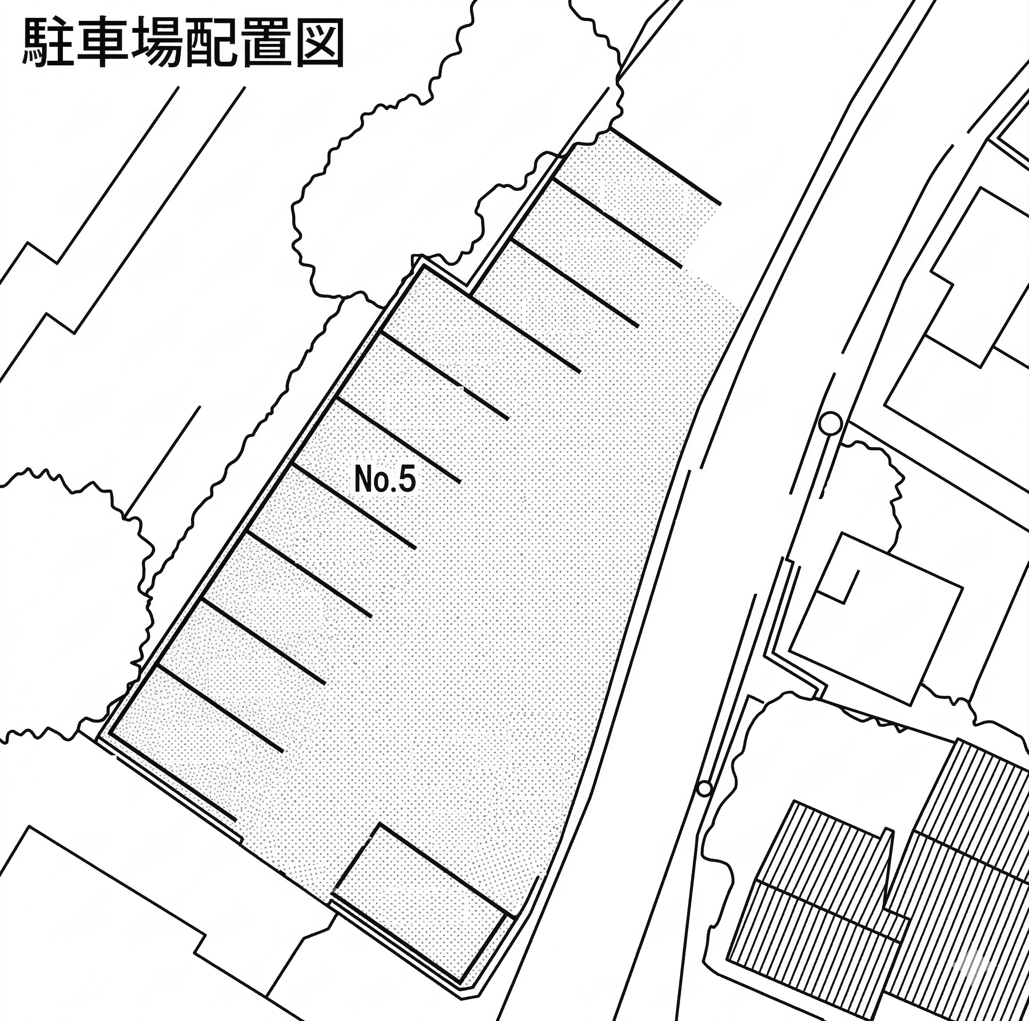 逗子ハイムの駐車配置図