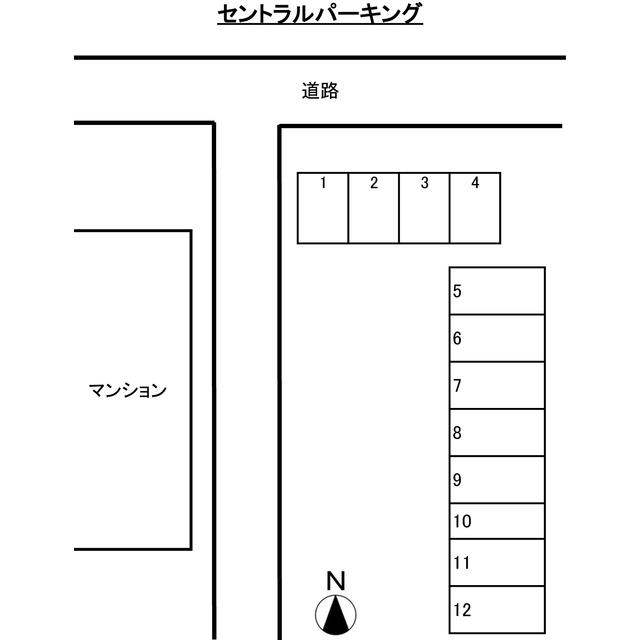 セントラルパーキングの駐車配置図