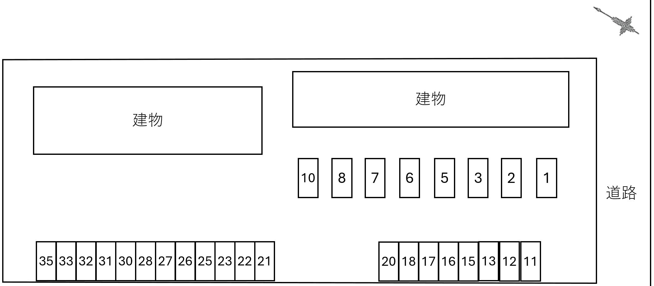 Ｌｕｐｉｎｕｓ　Ａの駐車配置図