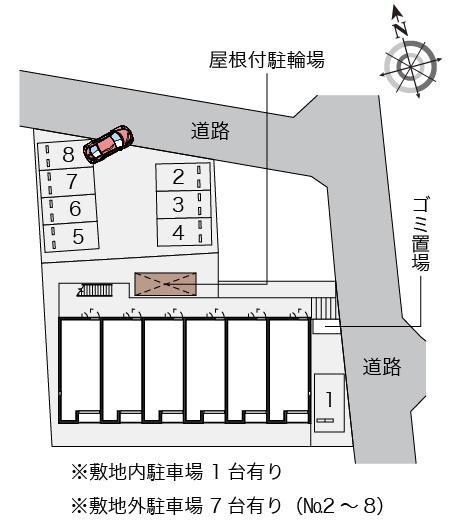 Ｒｙｕ(53318)　敷地外駐車場の駐車配置図