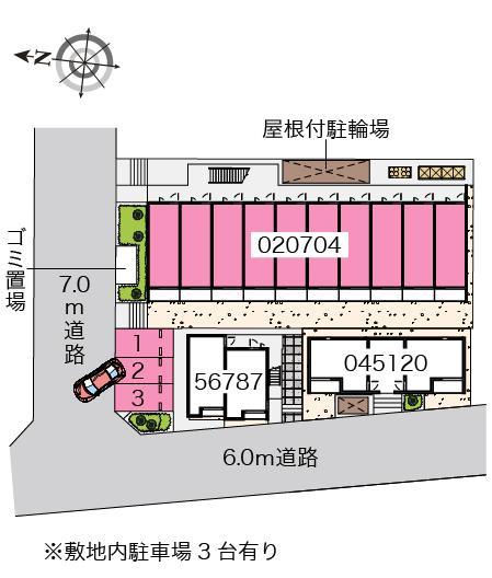 ヒューゲル参番館(20704)の駐車配置図