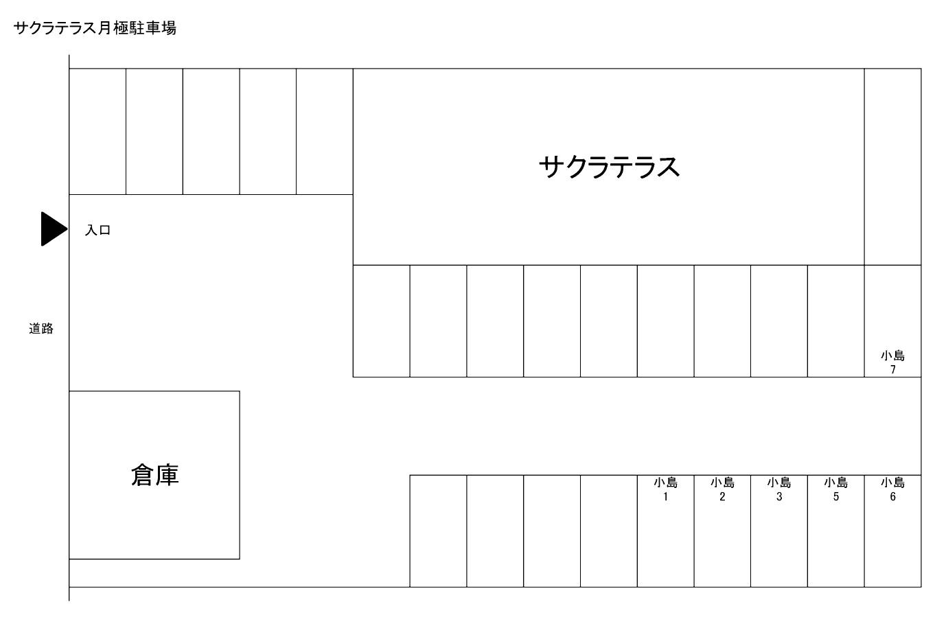 サクラテラス月極駐車場の駐車配置図