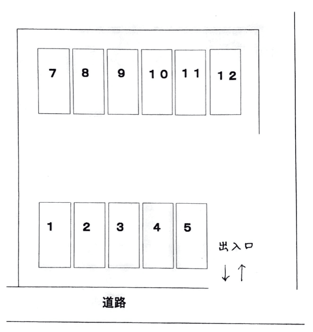 因幡駐車場の駐車配置図