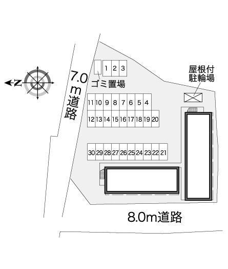 油田(25664)の駐車配置図