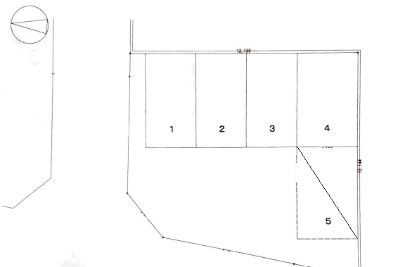 島・二宮神社前駐車場の駐車配置図
