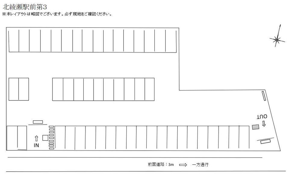 北綾瀬駅前第３の駐車配置図