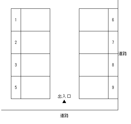 南町阿部駐車場の駐車配置図