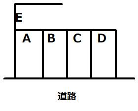 498横堀町駐車場の駐車配置図