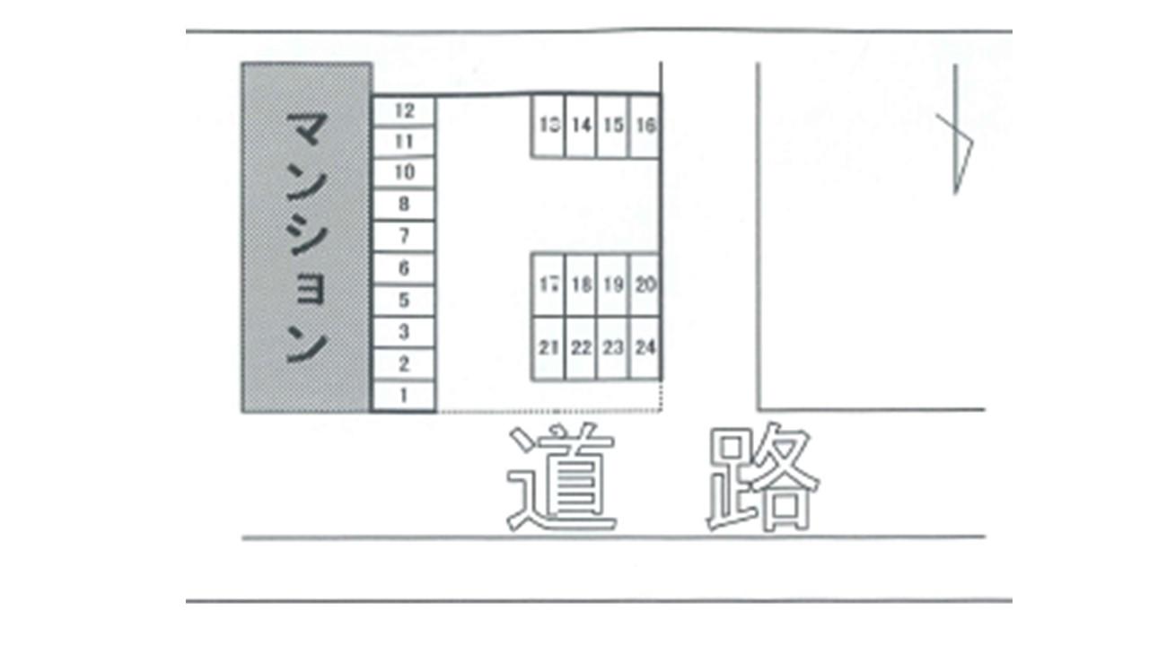 草加4丁目第2石井駐車場の駐車配置図