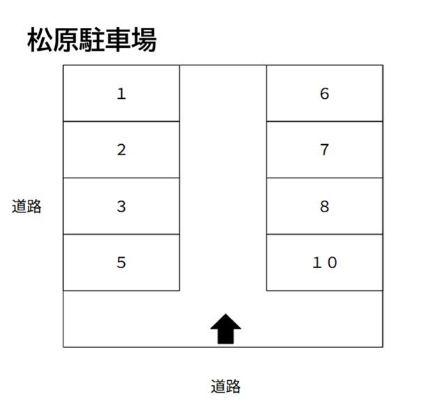 松原駐車場の駐車配置図