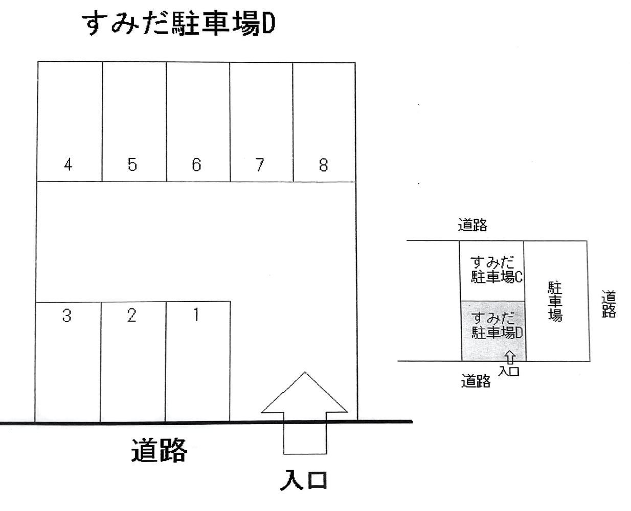 すみだ駐車場Ｄの駐車配置図