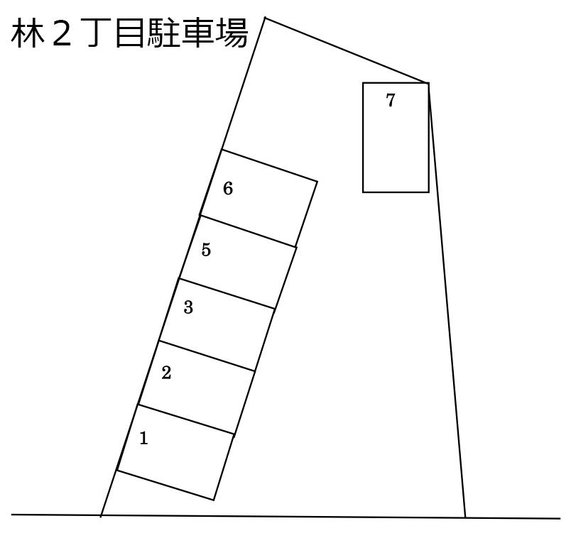 林２丁目駐車場の駐車配置図