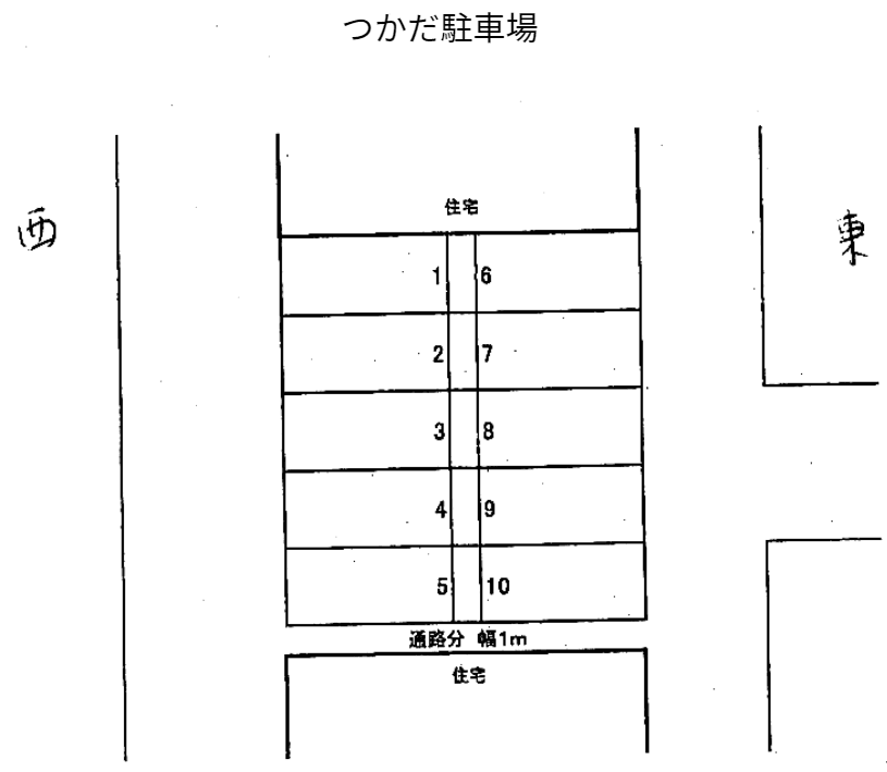 つかだ駐車場の駐車配置図