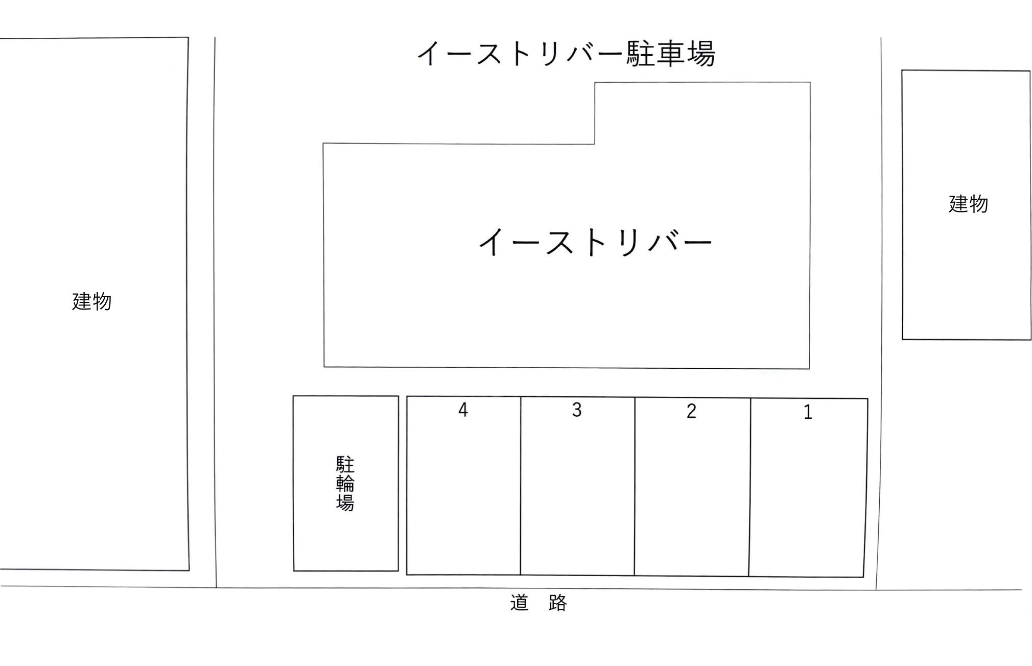 イーストリバー駐車場の駐車配置図