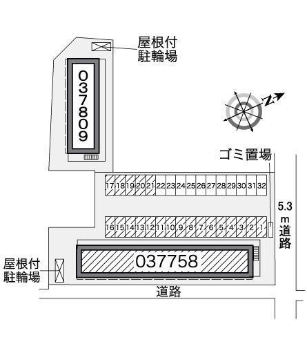 クレイン(37758)の駐車配置図