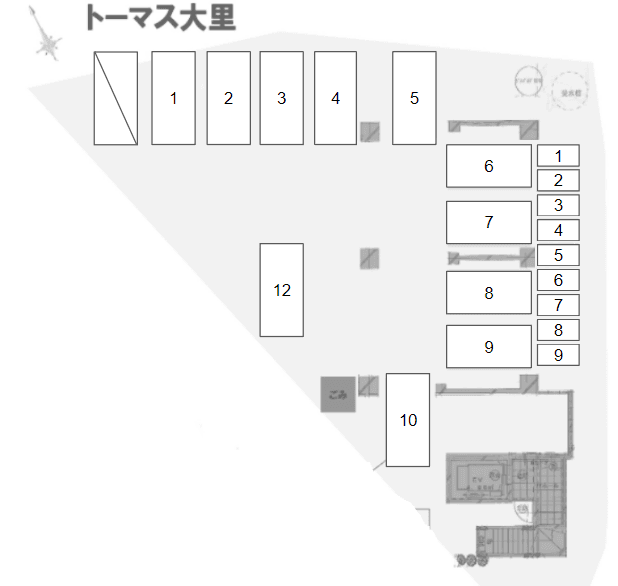 トーマス大里の駐車配置図